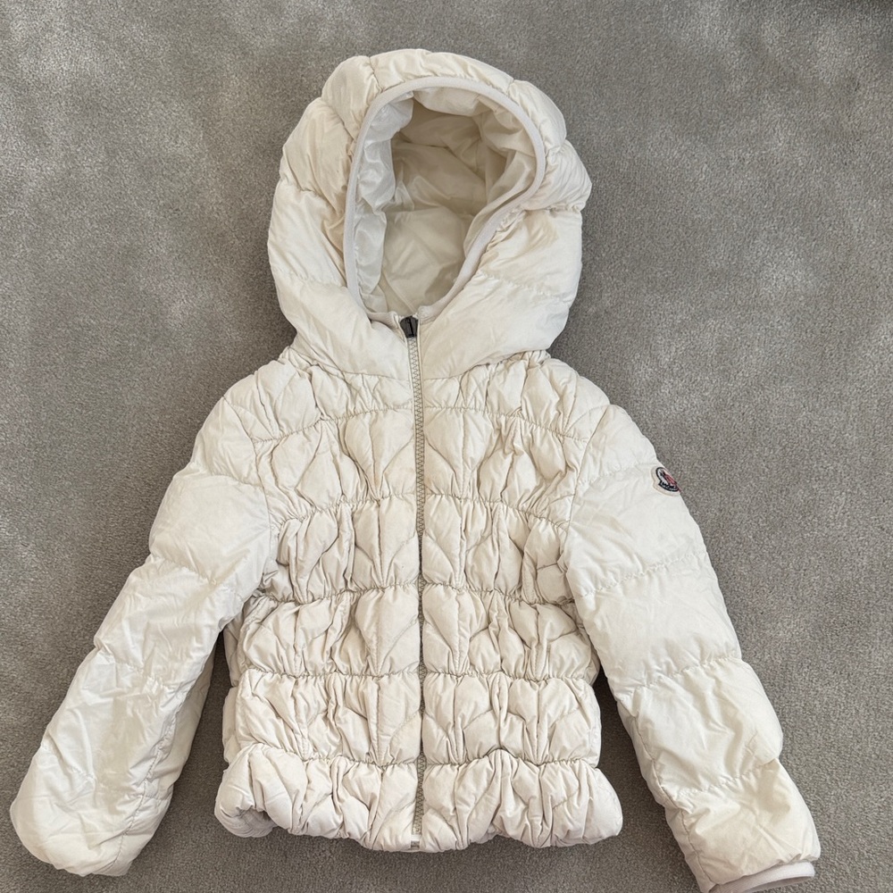 Moncler Ivory Quilted Jacket, girls size 4